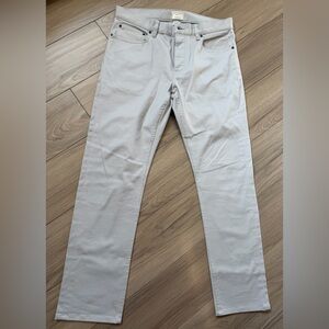 Club Monaco Light Gray Straight Jeans Button Fly Stretch 32/30 NWOT